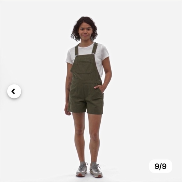 Patagonia Pants - PATAGONIA-WOMEN'S STAND UP OVERALLS shorts size large Blue Denim Overalls